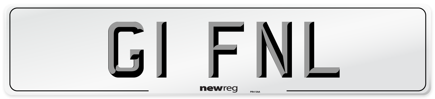 G1 FNL Number Plate from New Reg